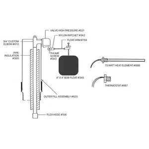 MiraFount Two Hole Livestock Watering Tank Spare Parts