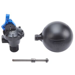 2 IN Black Plastic Diaphragm Activated Top Entry Trough Valve with Float